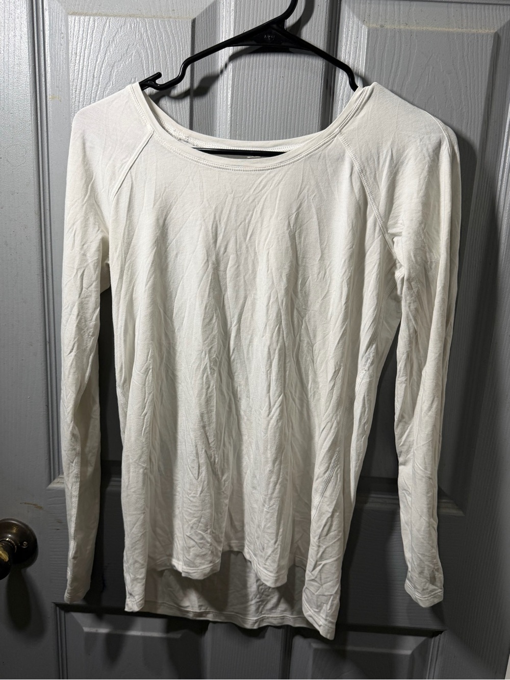 lululemon athletica White Long Sleeve Scoop Neck Top